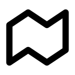 Map Simple Line SVG Icon